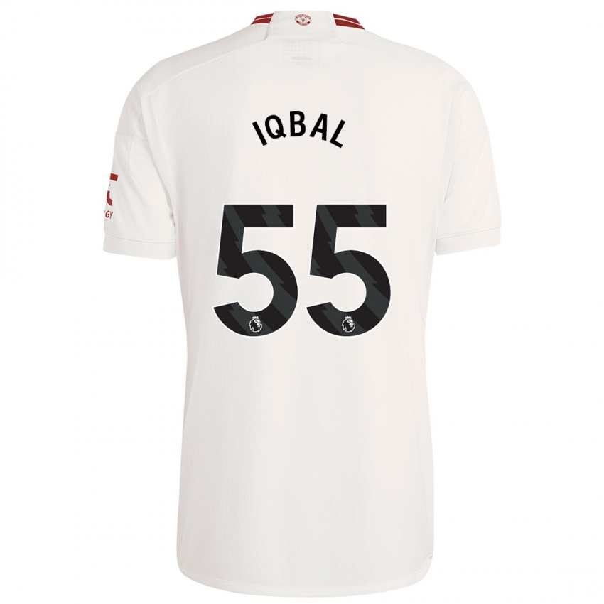 Bambino Maglia Zidane Iqbal #55 Bianco Kit Gara Third 2023/24 Maglietta