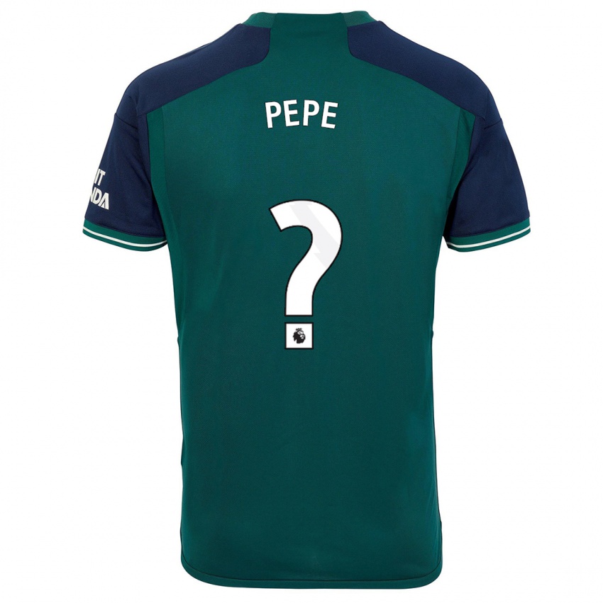 Bambino Maglia Nicolas Pepe #0 Verde Kit Gara Third 2023/24 Maglietta