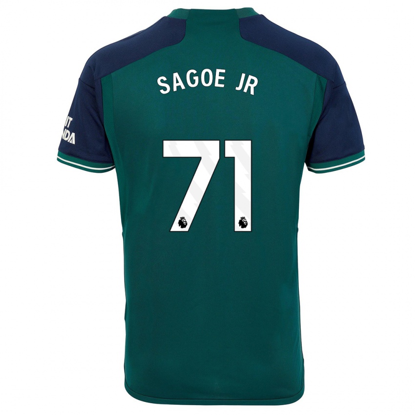 Bambino Maglia Charles Sagoe Jr #71 Verde Kit Gara Third 2023/24 Maglietta