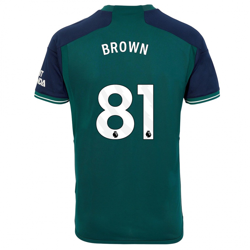 Bambino Maglia Luis Brown #81 Verde Kit Gara Third 2023/24 Maglietta