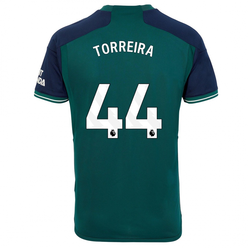 Bambino Maglia Lucas Torreira #44 Verde Kit Gara Third 2023/24 Maglietta