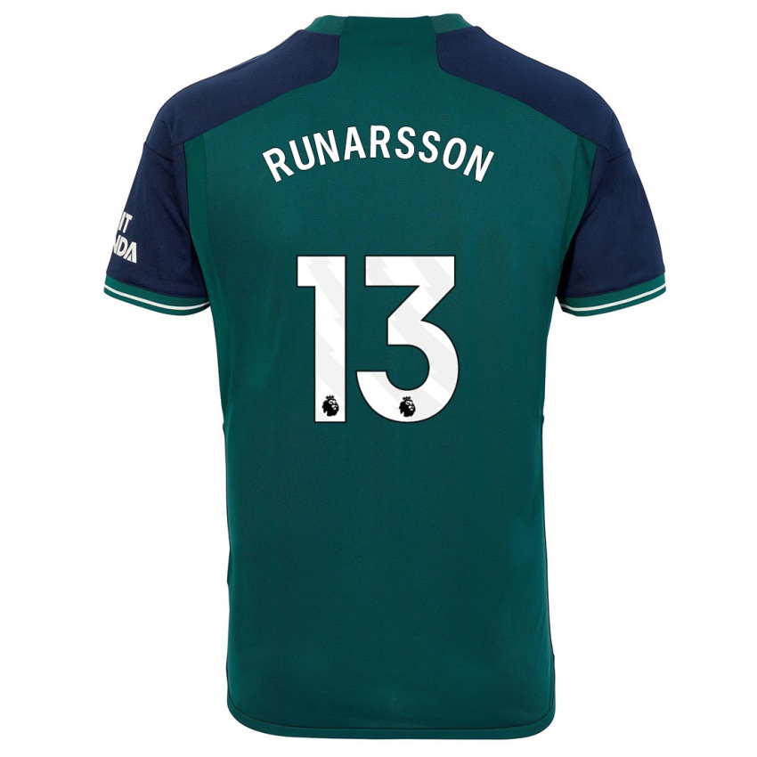 Bambino Maglia Runar Alex Runarsson #13 Verde Kit Gara Third 2023/24 Maglietta