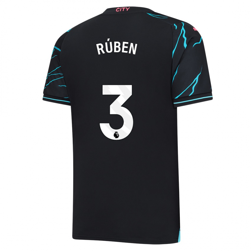 Bambino Maglia Ruben Dias #3 Blu Scuro Kit Gara Third 2023/24 Maglietta