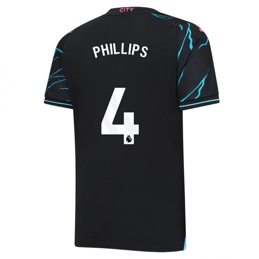 Bambino Maglia Kalvin Phillips #4 Blu Scuro Kit Gara Third 2023/24 Maglietta