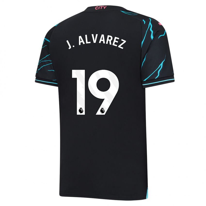 Bambino Maglia Julian Alvarez #19 Blu Scuro Kit Gara Third 2023/24 Maglietta