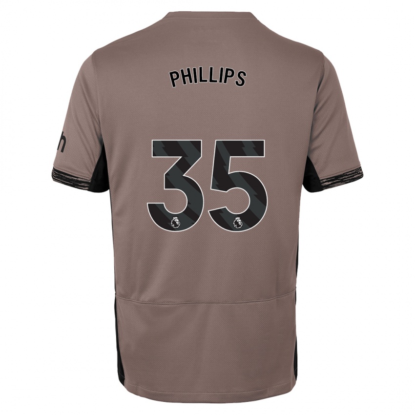 Bambino Maglia Ashley Phillips #35 Beige Scuro Kit Gara Third 2023/24 Maglietta