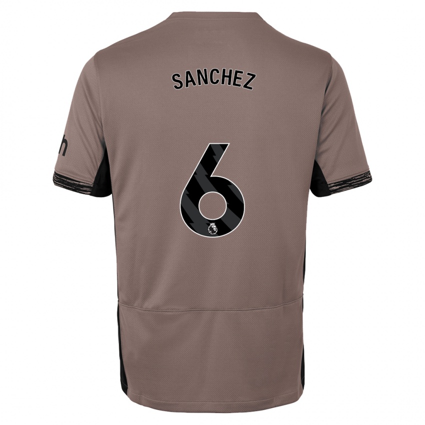 Bambino Maglia Davinson Sanchez #6 Beige Scuro Kit Gara Third 2023/24 Maglietta