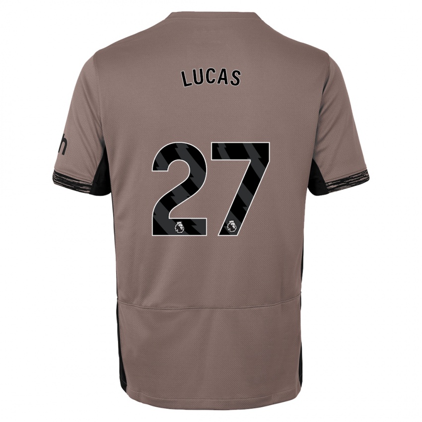 Bambino Maglia Lucas Moura #27 Beige Scuro Kit Gara Third 2023/24 Maglietta