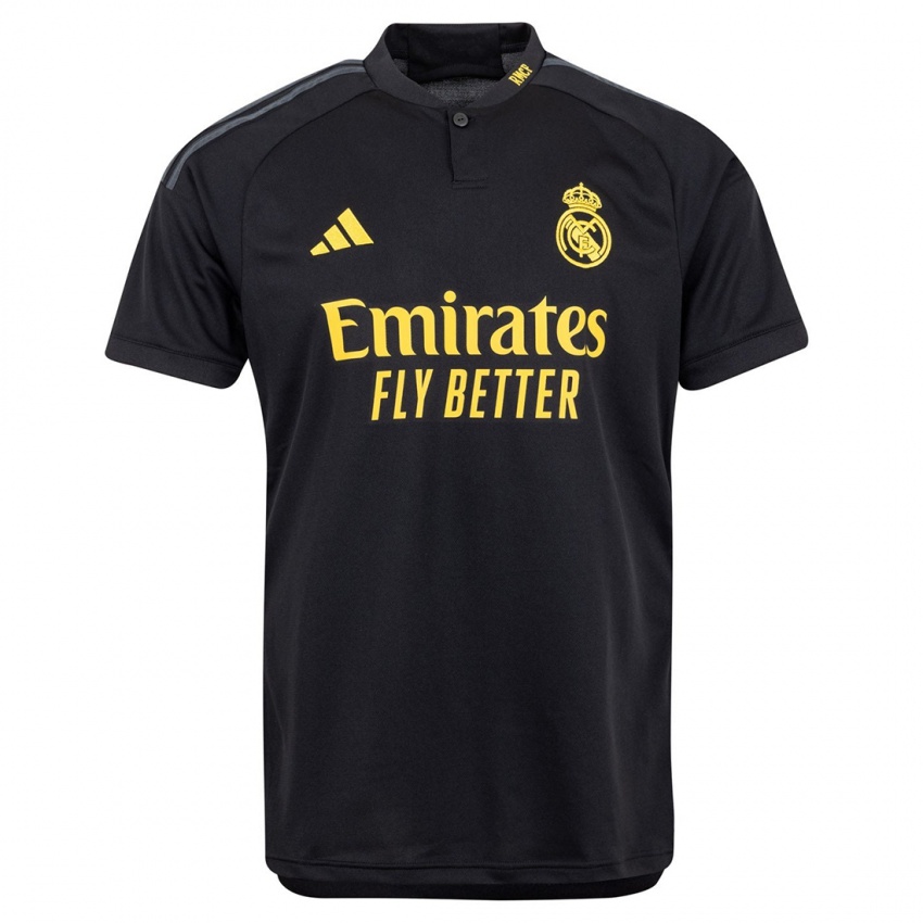 Bambino Maglia Elyaz Zidane #0 Nero Kit Gara Third 2023/24 Maglietta