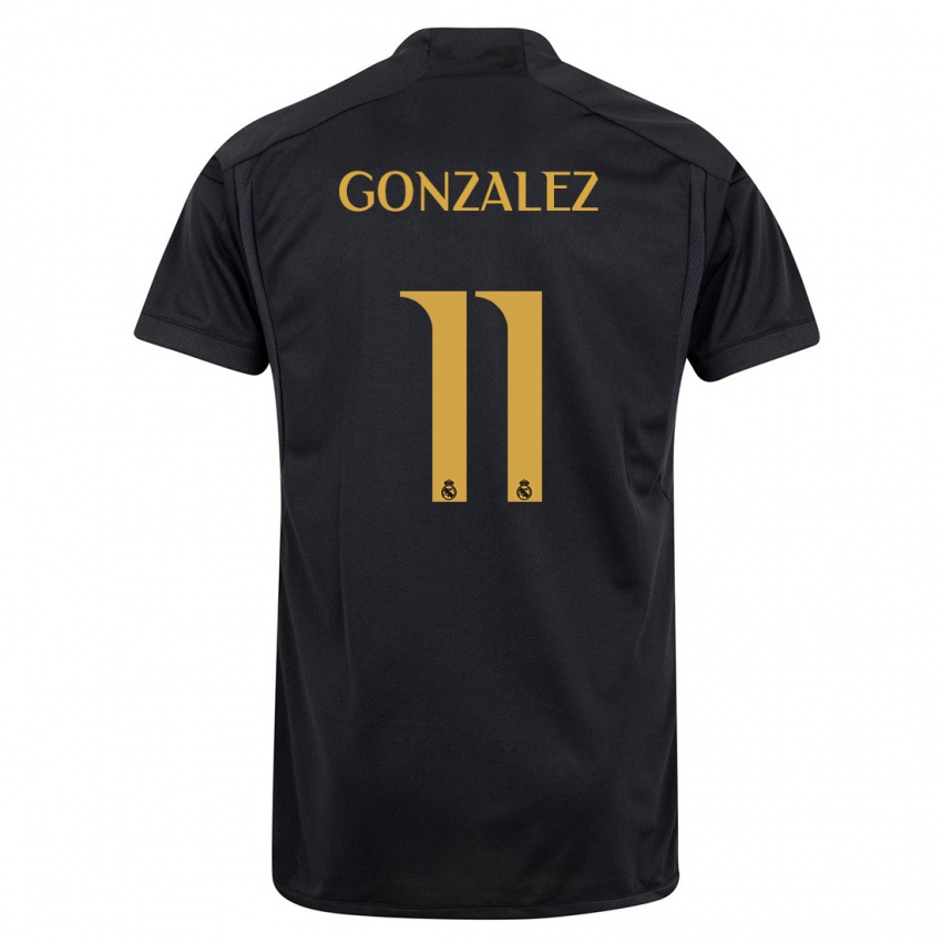 Bambino Maglia Peter Gonzalez #11 Nero Kit Gara Third 2023/24 Maglietta