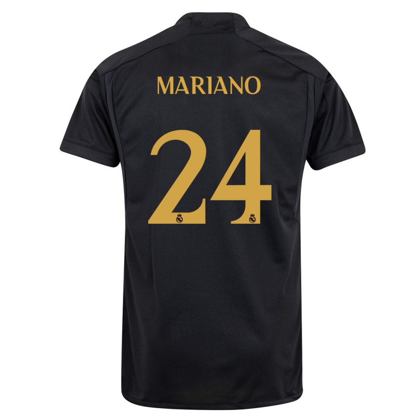 Bambino Maglia Mariano Diaz #24 Nero Kit Gara Third 2023/24 Maglietta