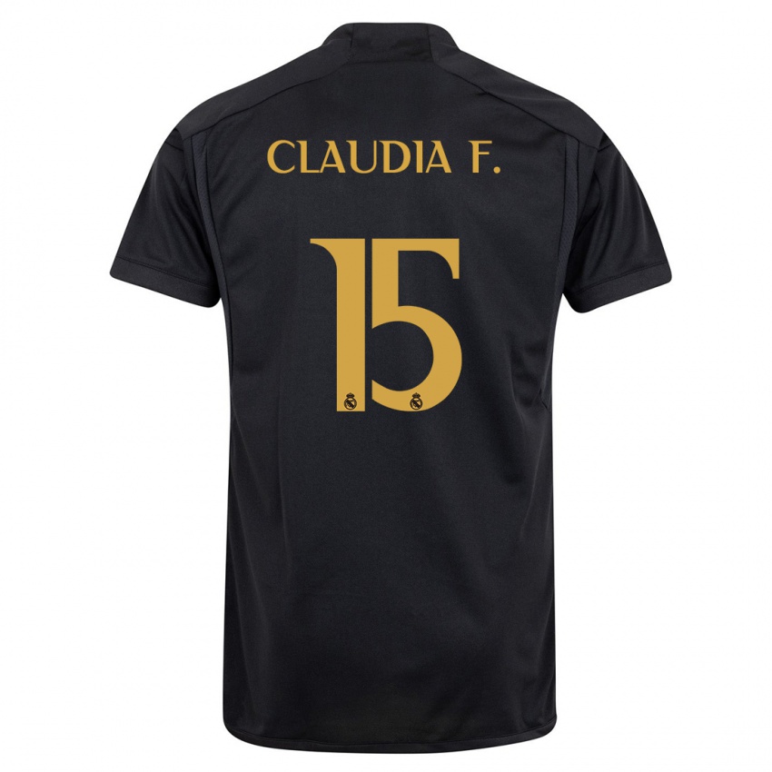 Bambino Maglia Claudia Florentino #15 Nero Kit Gara Third 2023/24 Maglietta