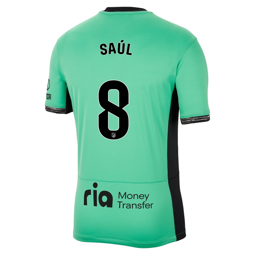 Bambino Maglia Saul Niguez #8 Verde Primavera Kit Gara Third 2023/24 Maglietta