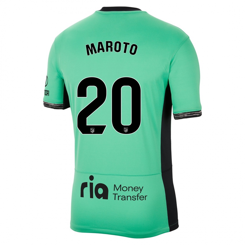 Bambino Maglia Mario Maroto #20 Verde Primavera Kit Gara Third 2023/24 Maglietta