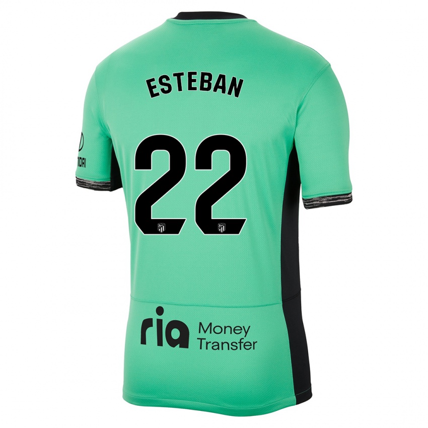 Bambino Maglia Paco Esteban #22 Verde Primavera Kit Gara Third 2023/24 Maglietta