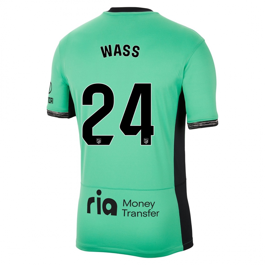 Bambino Maglia Daniel Wass #24 Verde Primavera Kit Gara Third 2023/24 Maglietta