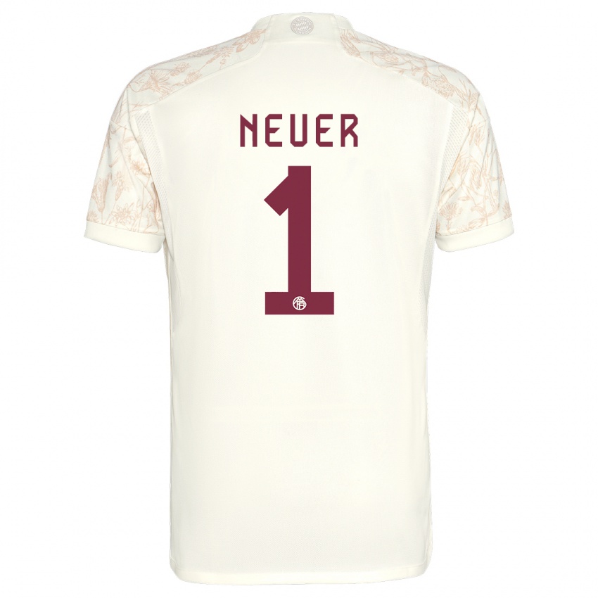 Bambino Maglia Manuel Neuer #1 Bianco Kit Gara Third 2023/24 Maglietta