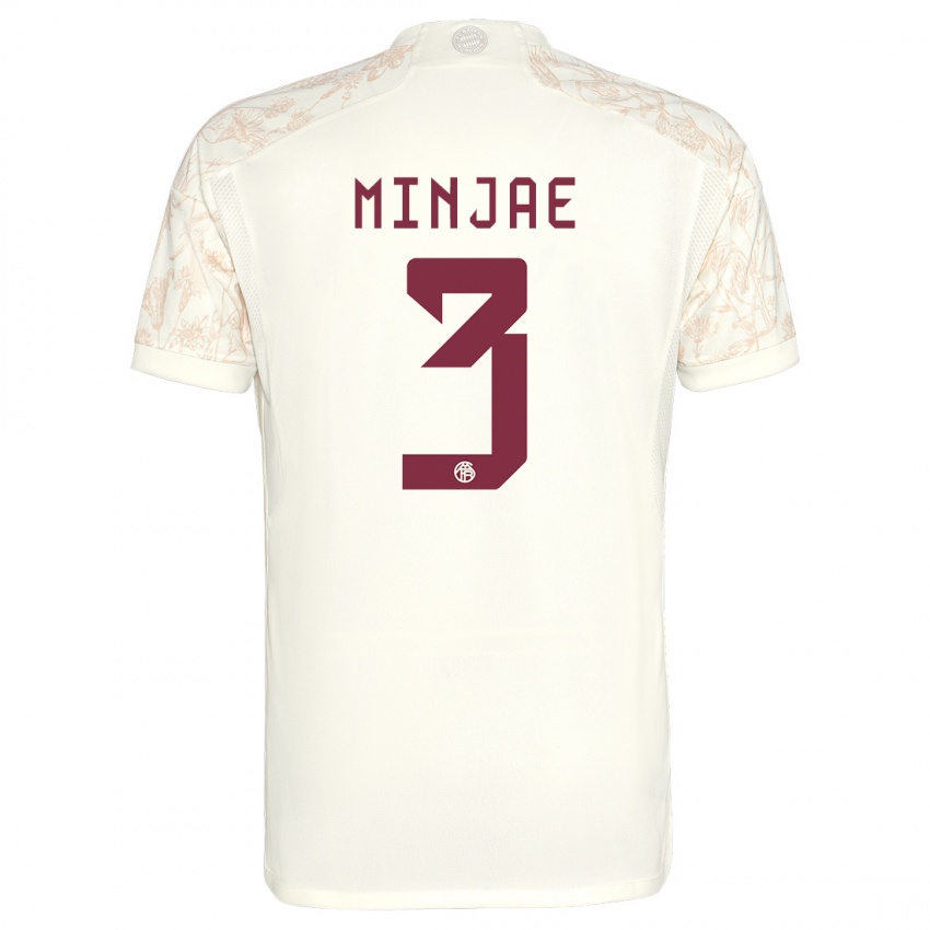 Bambino Maglia Min-Jae Kim #3 Bianco Kit Gara Third 2023/24 Maglietta