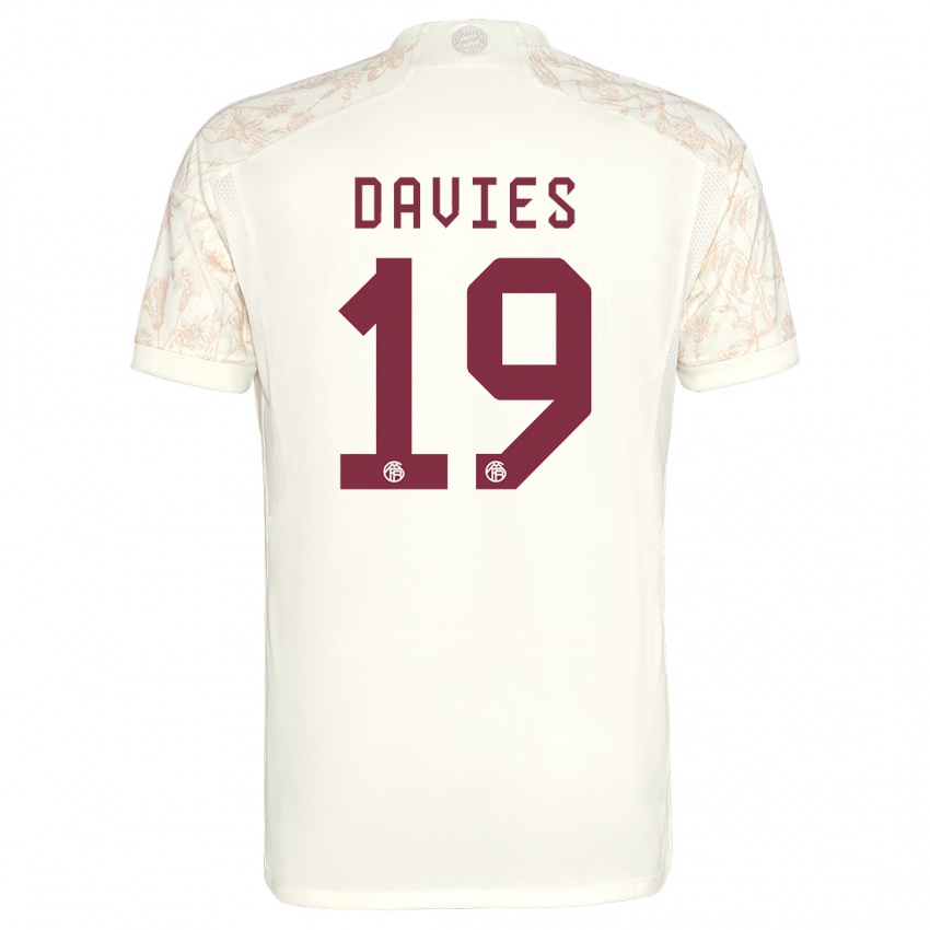 Bambino Maglia Alphonso Davies #19 Bianco Kit Gara Third 2023/24 Maglietta