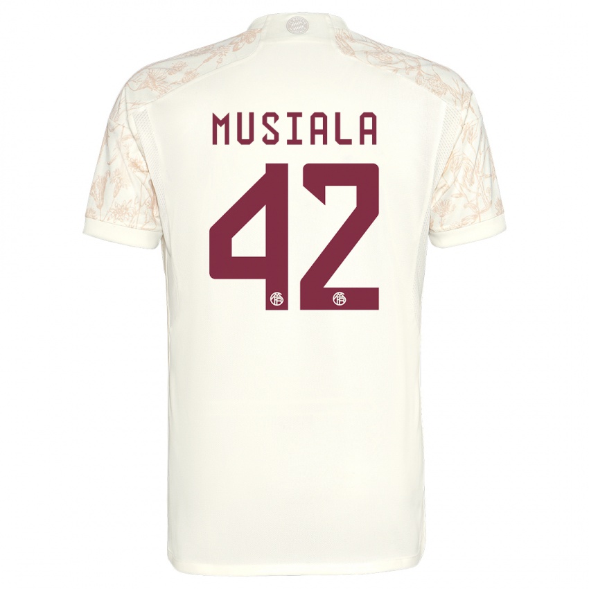 Bambino Maglia Jamal Musiala #42 Bianco Kit Gara Third 2023/24 Maglietta