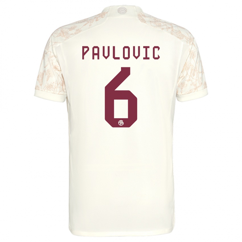 Bambino Maglia Aleksandar Pavlovic #6 Bianco Kit Gara Third 2023/24 Maglietta