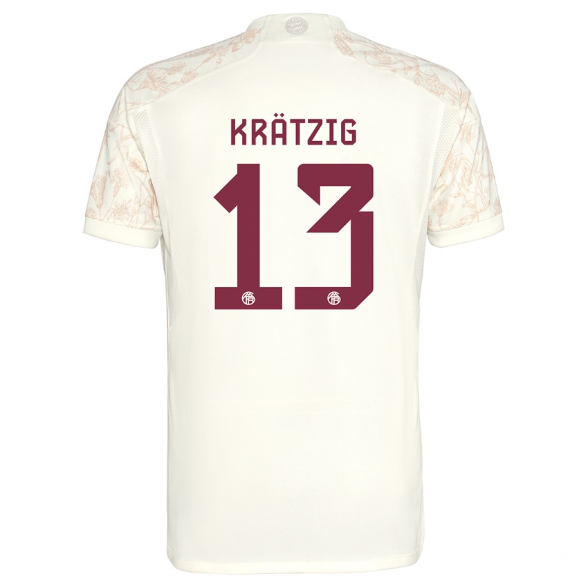 Bambino Maglia Frans Krätzig #13 Bianco Kit Gara Third 2023/24 Maglietta