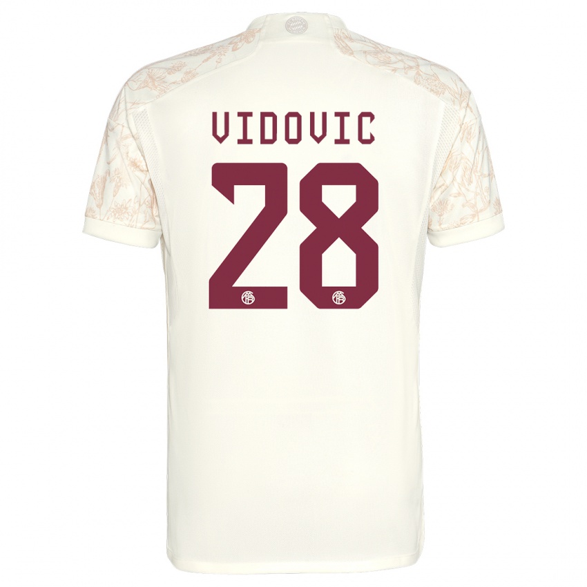 Bambino Maglia Gabriel Vidovic #28 Bianco Kit Gara Third 2023/24 Maglietta