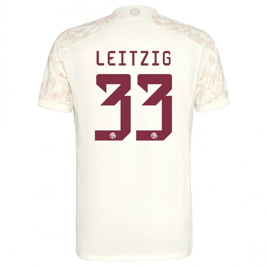 Bambino Maglia Janina Leitzig #33 Bianco Kit Gara Third 2023/24 Maglietta