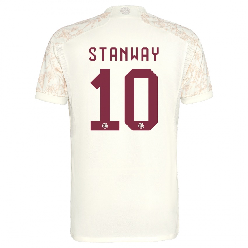 Bambino Maglia Georgia Stanway #10 Bianco Kit Gara Third 2023/24 Maglietta