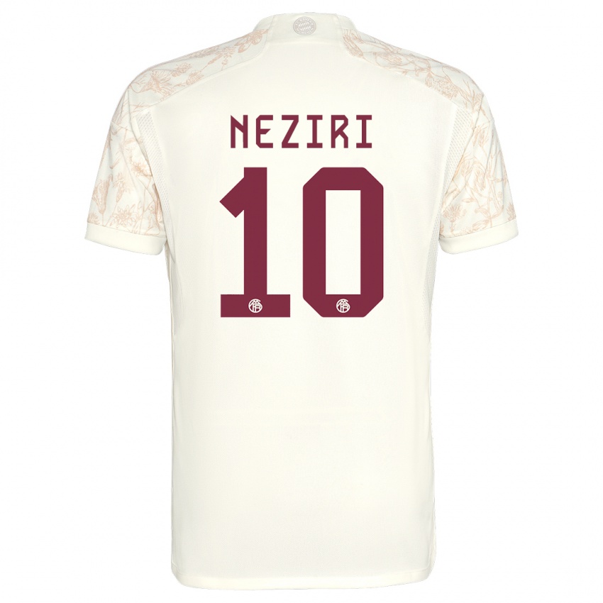 Bambino Maglia Behar Neziri #10 Bianco Kit Gara Third 2023/24 Maglietta