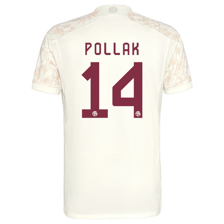 Bambino Maglia Florian Pollak #14 Bianco Kit Gara Third 2023/24 Maglietta