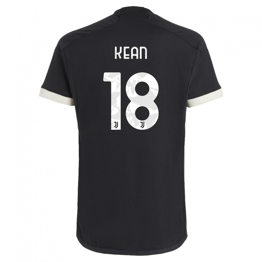 Bambino Maglia Moise Kean #18 Nero Kit Gara Third 2023/24 Maglietta