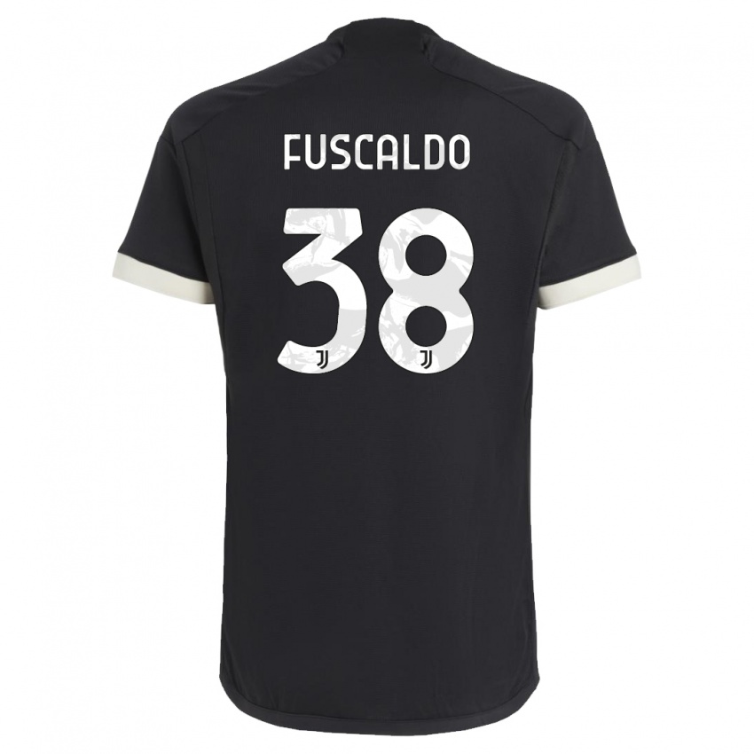 Bambino Maglia Matteo Fuscaldo #38 Nero Kit Gara Third 2023/24 Maglietta