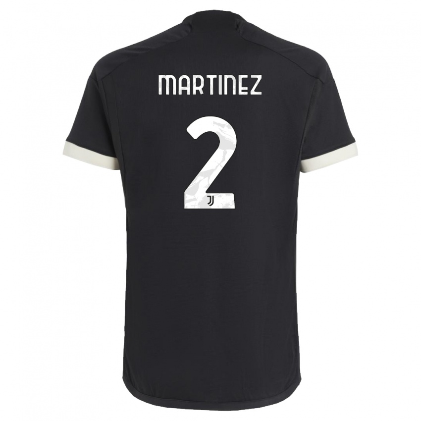 Bambino Maglia Bruno Martinez #2 Nero Kit Gara Third 2023/24 Maglietta