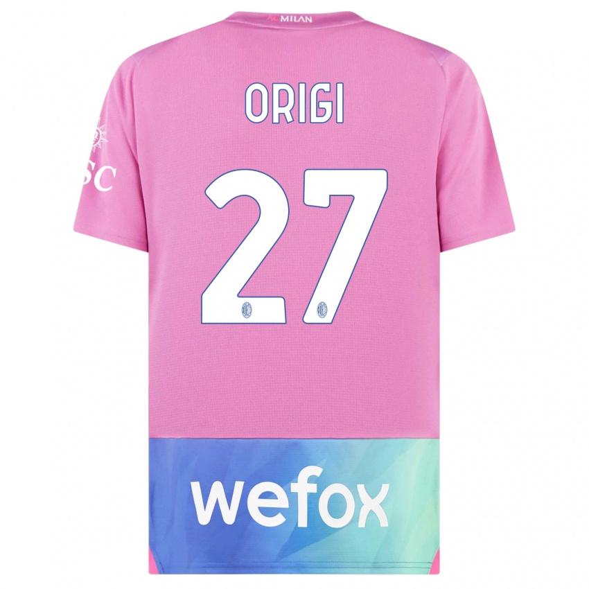 Bambino Maglia Divock Origi #27 Rosa Viola Kit Gara Third 2023/24 Maglietta