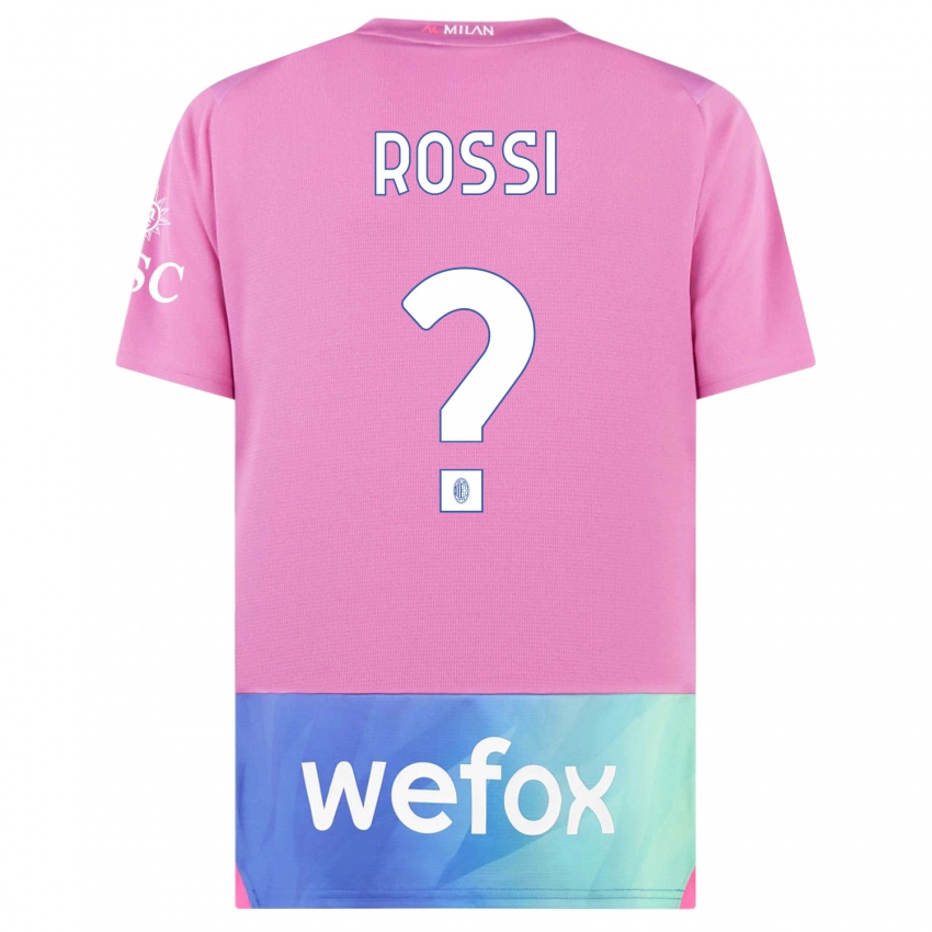 Bambino Maglia Gianluca Rossi #0 Rosa Viola Kit Gara Third 2023/24 Maglietta