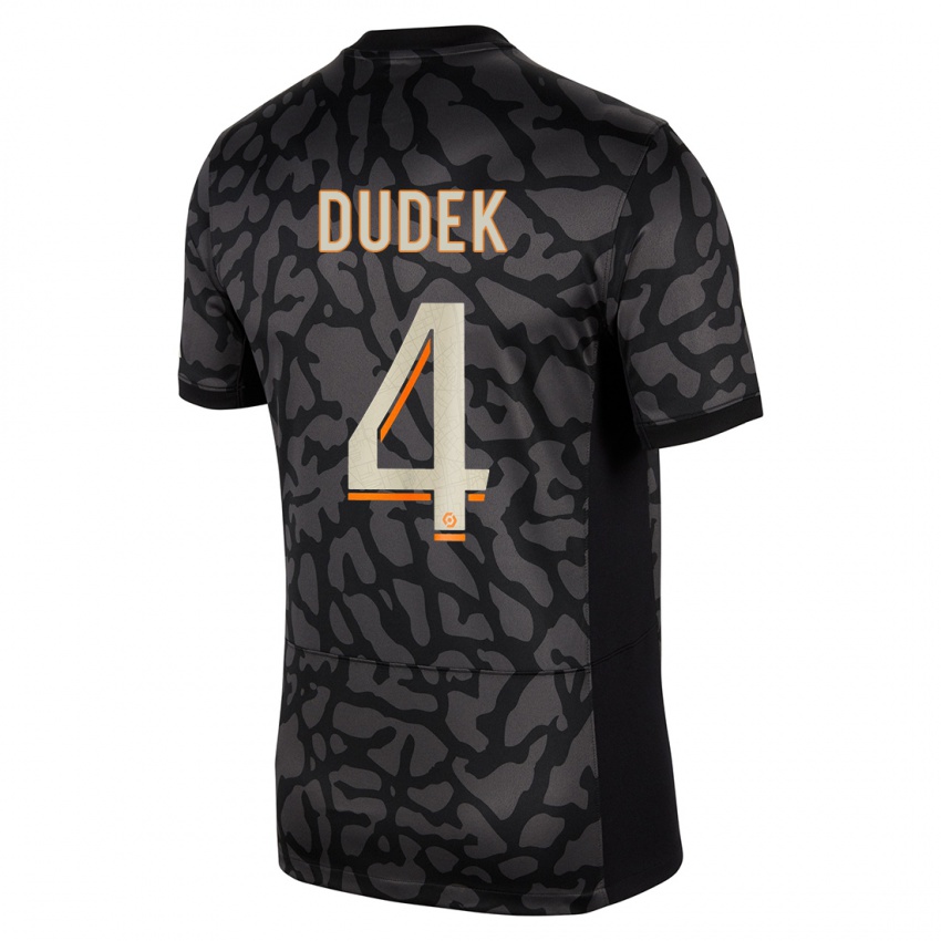 Bambino Maglia Paulina Dudek #4 Nero Kit Gara Third 2023/24 Maglietta