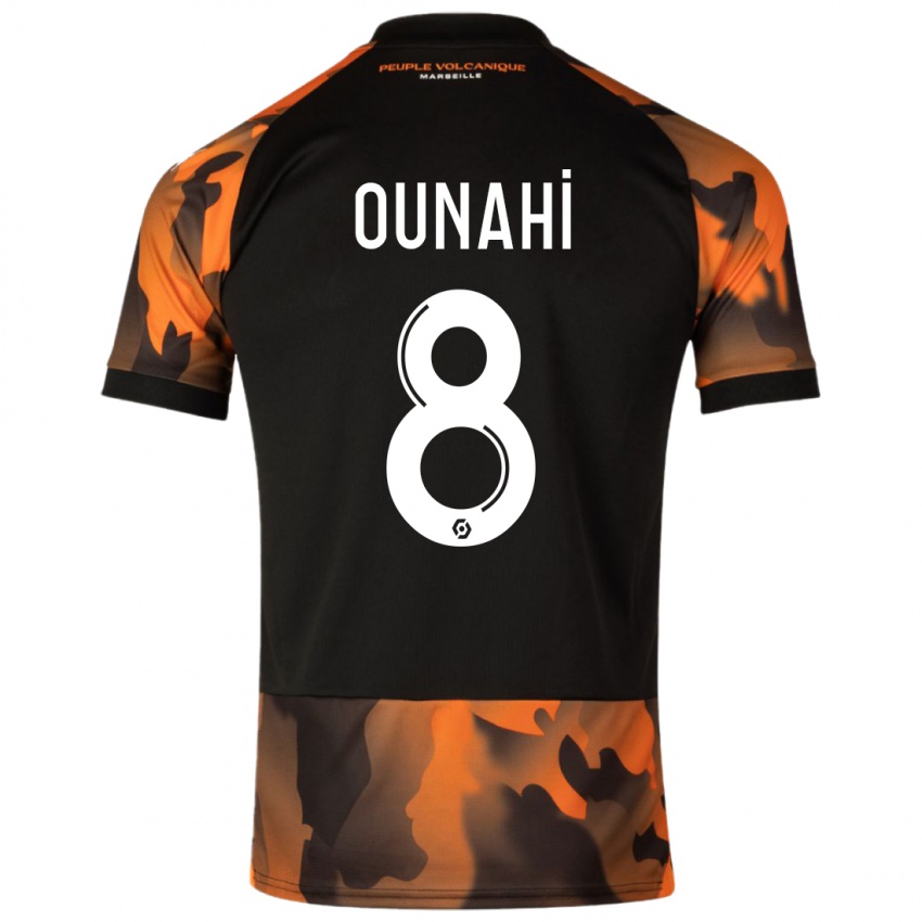 Bambino Maglia Azzedine Ounahi #8 Nero Arancione Kit Gara Third 2023/24 Maglietta