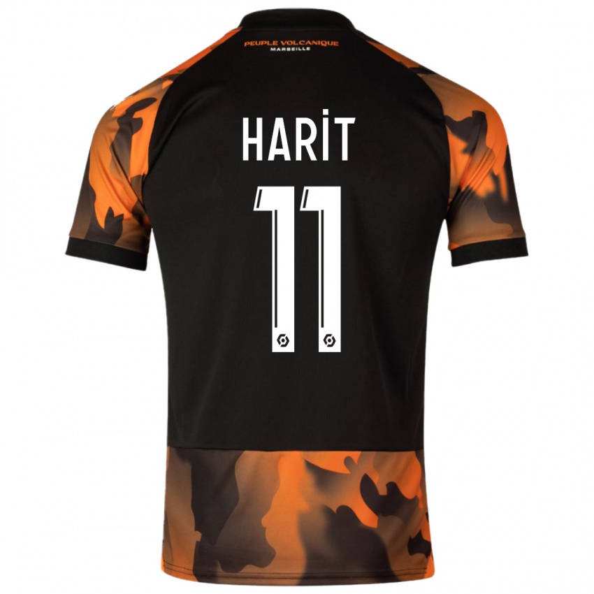 Bambino Maglia Amine Harit #11 Nero Arancione Kit Gara Third 2023/24 Maglietta