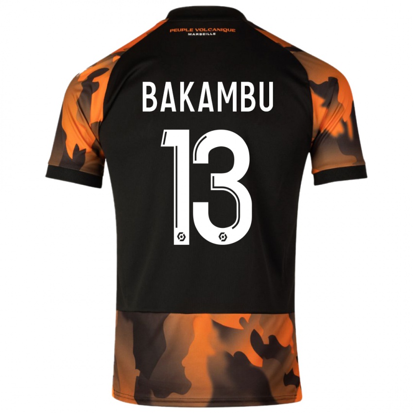 Bambino Maglia Cedric Bakambu #13 Nero Arancione Kit Gara Third 2023/24 Maglietta