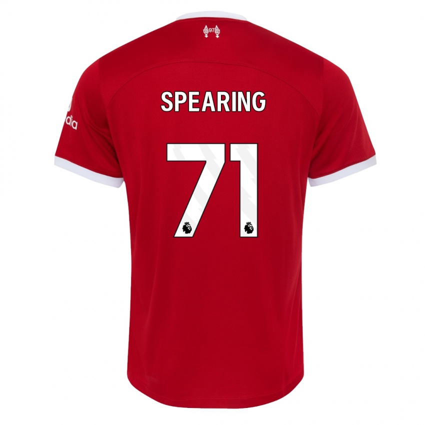 Uomo Maglia Jay Spearing #71 Rosso Kit Gara Home 2023/24 Maglietta