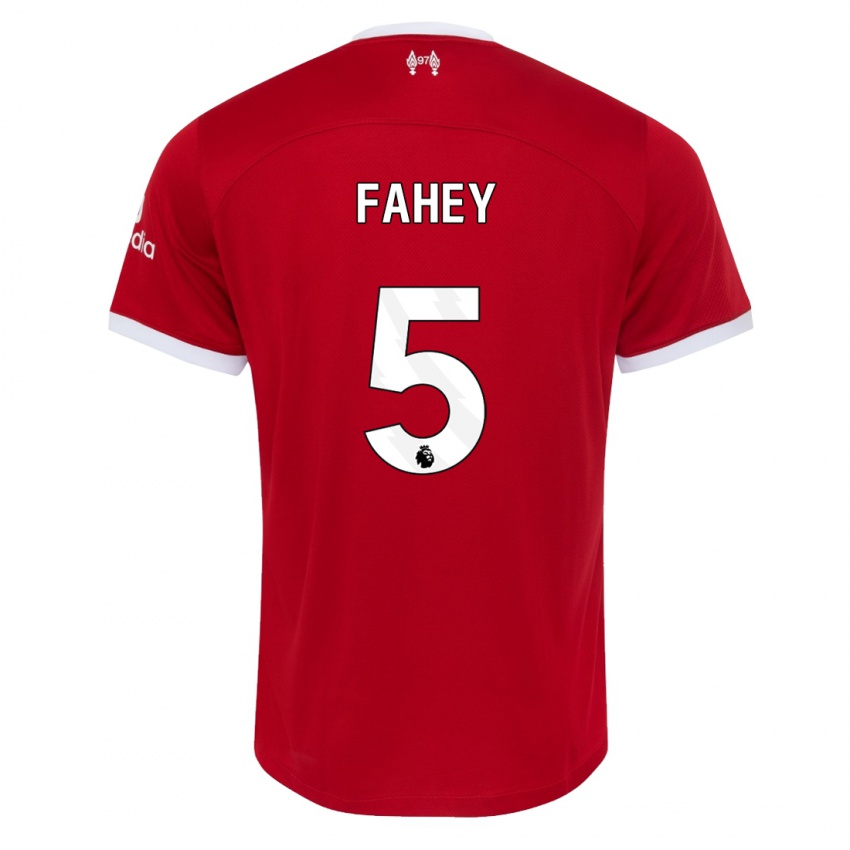 Uomo Maglia Niamh Fahey #5 Rosso Kit Gara Home 2023/24 Maglietta