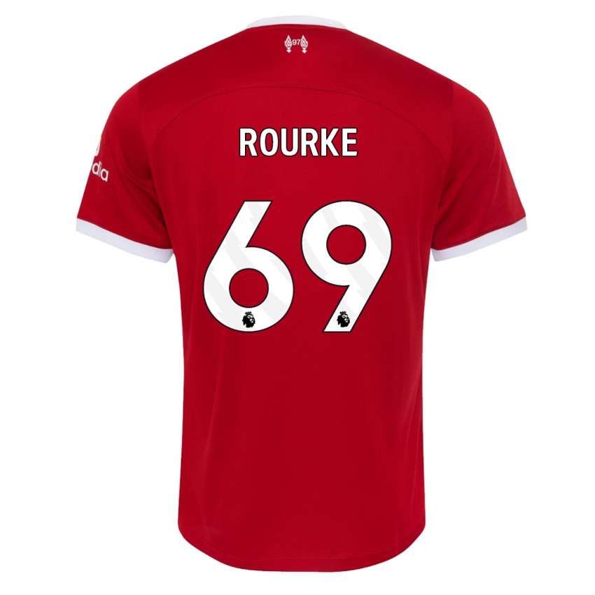 Uomo Maglia Fidel O'rourke #69 Rosso Kit Gara Home 2023/24 Maglietta