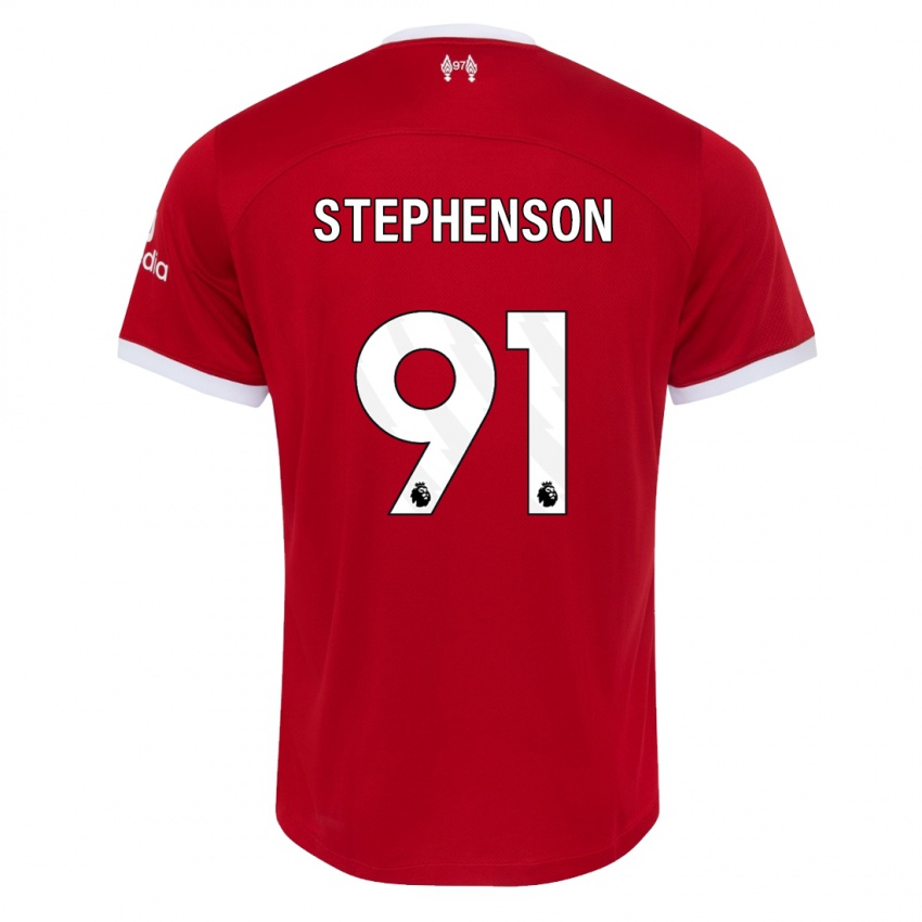 Uomo Maglia Luca Stephenson #91 Rosso Kit Gara Home 2023/24 Maglietta