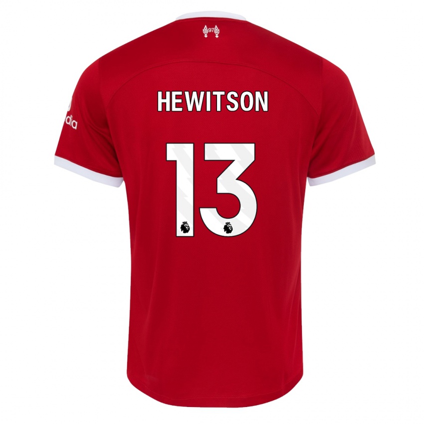 Uomo Maglia Luke Hewitson #13 Rosso Kit Gara Home 2023/24 Maglietta