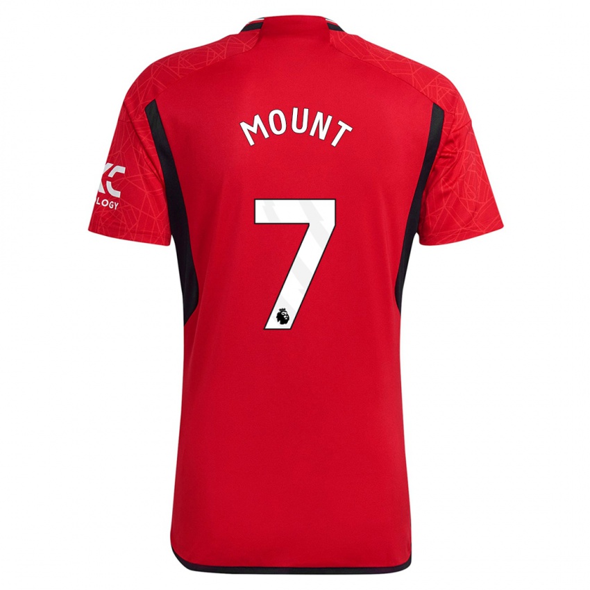 Uomo Maglia Mason Mount #7 Rosso Kit Gara Home 2023/24 Maglietta