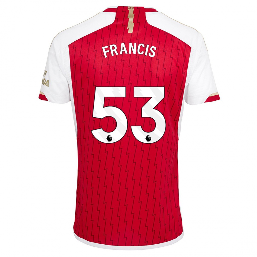 Uomo Maglia Jack Henry Francis #53 Rosso Kit Gara Home 2023/24 Maglietta