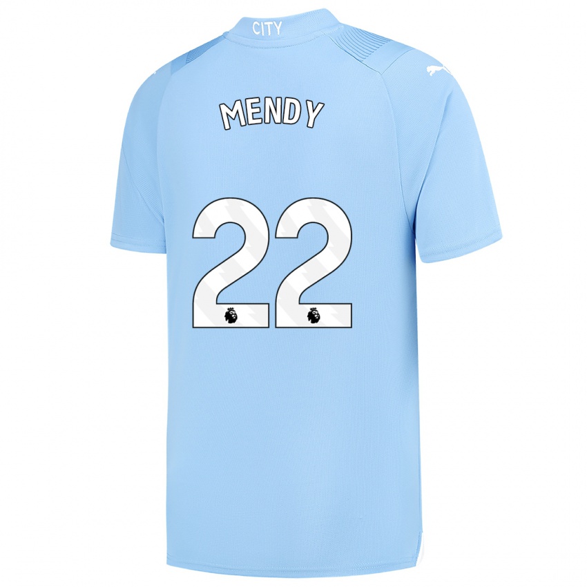 Uomo Maglia Benjamin Mendy #22 Azzurro Kit Gara Home 2023/24 Maglietta