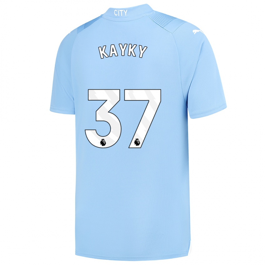 Uomo Maglia Kayky #37 Azzurro Kit Gara Home 2023/24 Maglietta