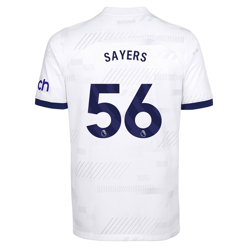 Uomo Maglia Charlie Sayers #56 Bianco Kit Gara Home 2023/24 Maglietta